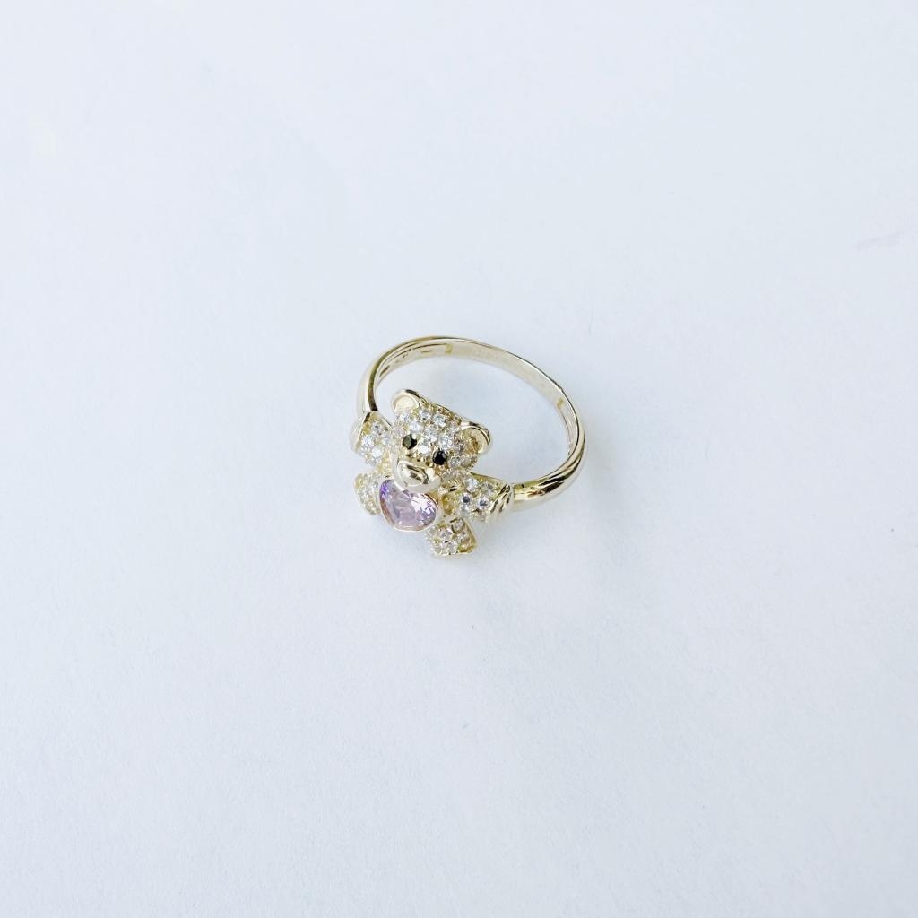 Anillo forma de osito oro 14 k